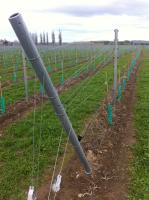 Cтолб концевой круглый оцинкованный в сборе 2.4 M * 76 mm